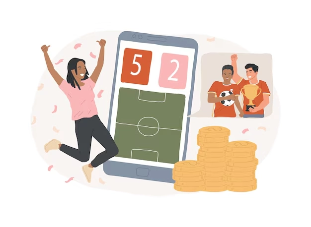 Sports betting isolated concept illustration
